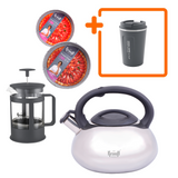 Чайник Capella 3л, френч-пресс и формы для выпечки разъемные Smart Chef 20см, 22см Krauff + ПОДАРКИ 66-444-254 фото