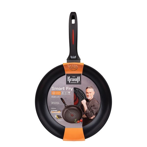 Набір сковорід Smart Fry 24см, 28см та універсальної кришки MultiSize Krauff + ПОДАРУНКИ 66-444-504 фото