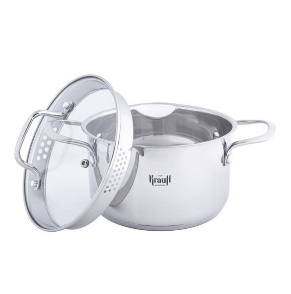 Набор кастрюль Cook&Joy 4,6л, 3,5л, 1,8л и сковороды 28см и WOK 28см Smart Fry Krauff 66-444-462 фото