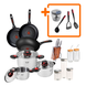 Набор кастрюль Prime Chef, сковород 28см, WOK 28см и блинной 24см,ножей, стаканов и контейнеров для хранения Krauff 66-444-649 фото 1