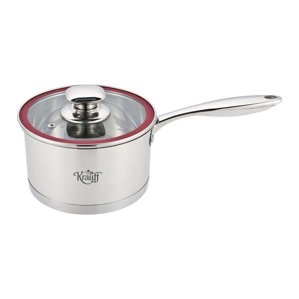 Набор кастрюль Prime Chef 3,7л, 2л и ковш 2л со стеклянными крышками Krauff + ПОДАРКИ 66-444-480 фото