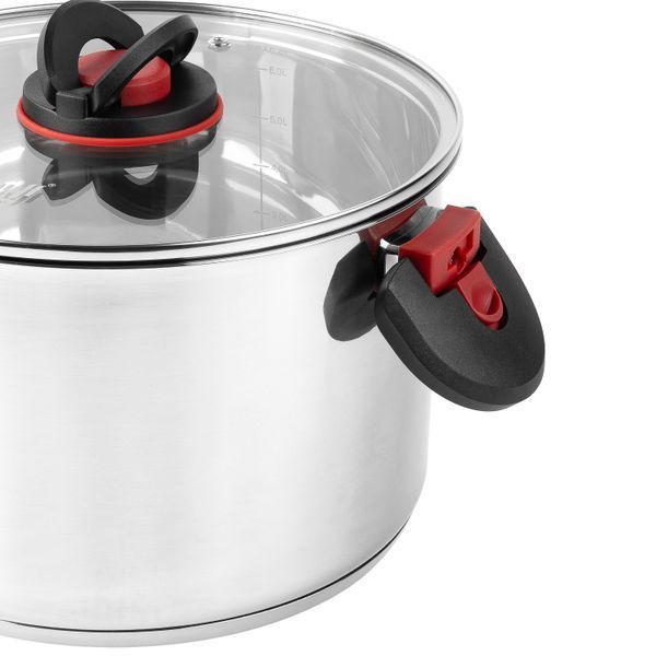 Кастрюля Prime Chef Krauff 4,7л со стеклянной крышкой 24см 66-444-416 фото
